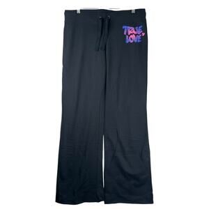 Derek Heart True Love pull on lounge pants, black, size L, EUC